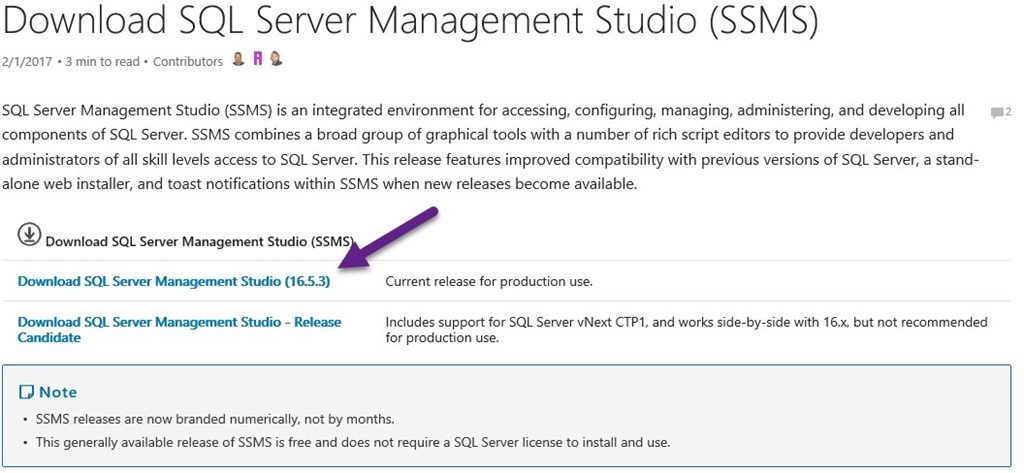 download sql server management studio ssms for windows 10